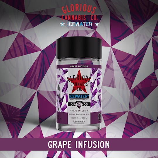 Glorious Cannabis Company - Grape Infusion 3x.5G | Bubble Hash with Diamonds | Glorious Cannabis Co. - 1