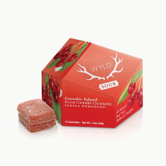 WYLD - Sour Cherry Indica Enhanced Gummies - 1