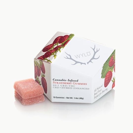 WYLD - Strawberry 20:1 CBD + Hybrid Enhanced Gummies - 1
