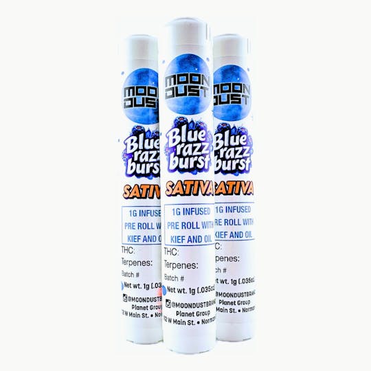 MOON DUST - 1G INFUSED PREROLL - BLUE RAZZ BURST - 1
