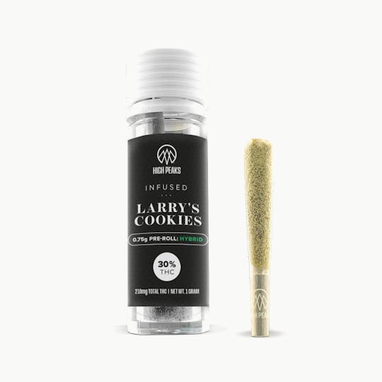 High Peaks - Larry’s Cookies: Infused Pre-Roll | Hybrid | 1-Pack 0.75g | 30% THC - 1