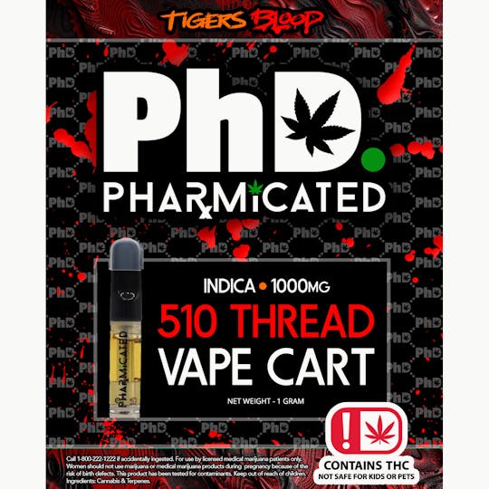 Pharmicated - Pharmicated 510 Thread Vape Cart - 1000 mg - Tiger's Blood (I) - 1