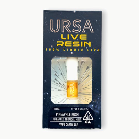 URSA Extracts - Pineapple Kush 0.5G Live Resin Cartridge - 1