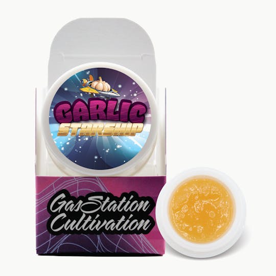 Gas Station Cultivation - Garlic Starship Cured Resin Sugar & Sauce 3.5g - 1