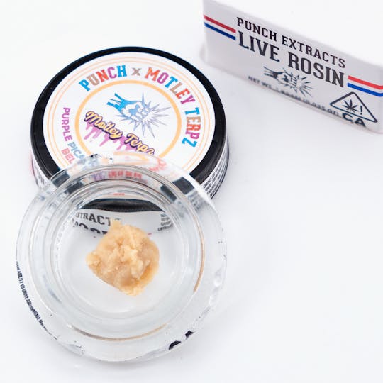 Punch Edibles & Extracts - Purple Picasso x Manzanita Beltz Tier 4 Live Rosin Cold Cure Badder (1g) - 1