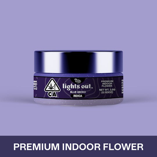 Lights Out - Blue Gecko (Indica) Flower 3.5g - 1