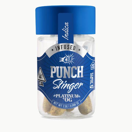 Punch Edibles & Extracts - Platinum OG Stinger (Indica) 5 Pre-Rolls 2.5g - 1