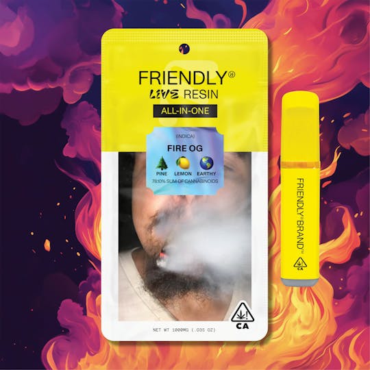 Friendly Brand - Fire OG 1g Live Resin all-in-one - 1