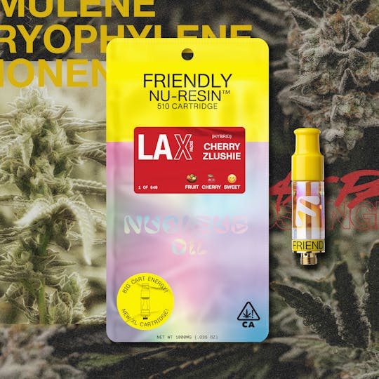 Friendly Brand - Friendly Brand x LAX Packs - Cherry Zlushie 1g Nucleus Cured Resin 510 Cart - 1