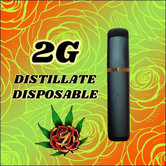 Eden Rose Processing - Eden Rose Extracts 2g Distillate Disposable - Cotton Candy Tangie (Hybrid) - 1