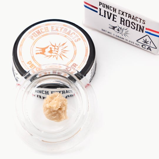 Punch Edibles & Extracts - Peach Panther Tier 4 Live Rosin Cold Cure Badder (1g) - 1