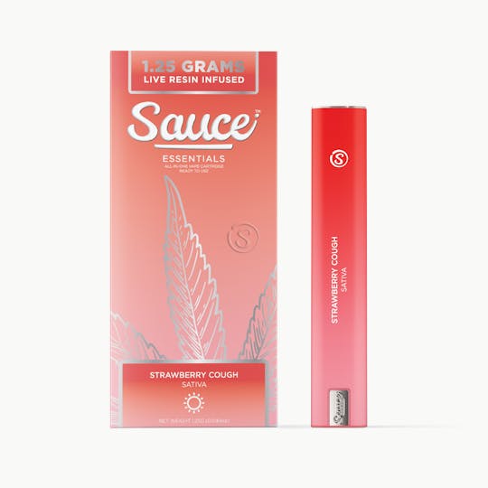 Sauce. - Sauce Essentials - Strawberry Cough - 1.25G Live Resin AIO (CA, AZ, OR) - 1