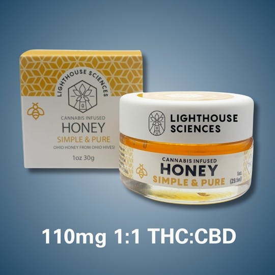 Lighthouse Sciences - Simple & Pure Infused Honey | 110mg 1:1 THC:CBD - 1