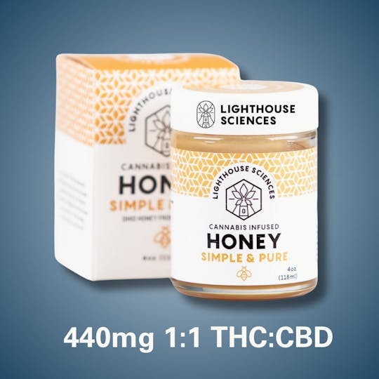 Lighthouse Sciences - Simple & Pure Infused Honey | 440mg 1:1 THC:CBD - 1