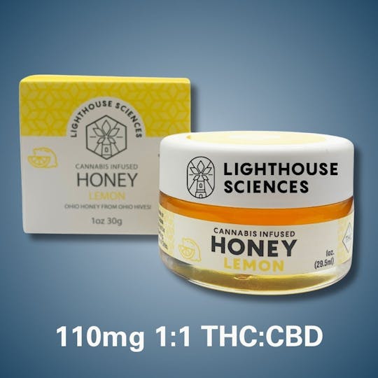 Lighthouse Sciences - Lemon Infused Honey | 110mg 1:1 THC:CBD - 1