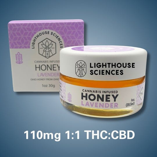 Lighthouse Sciences - Lavender Infused Honey | 110mg 1:1 THC:CBD - 1