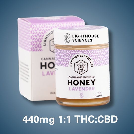 Lighthouse Sciences - Lavender Infused Honey | 440mg 1:1 THC:CBD - 1