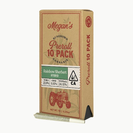 Megan's - Rainbow Sherbert Pre-Roll 10pk - 1