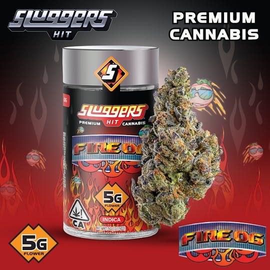 Sluggers Hit - Sluggers - Jarred Flower - 5g - Fire OG - 1