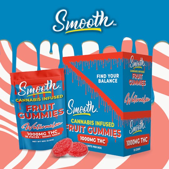 Smooth OKC - Watermelon - 1000mg THC Gummies - 1