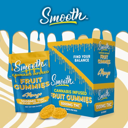 Smooth OKC - Mango - 1000mg THC Gummies - 1