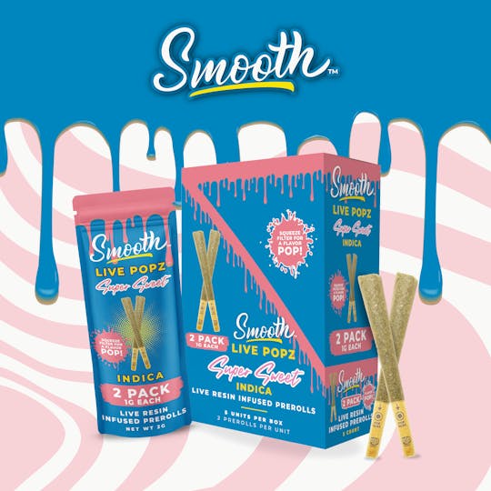 Smooth OKC - Live Popz - Super Sweet - 2pk - 1g Infused Prerolls - 1