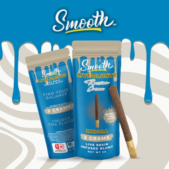 Smooth OKC - Live Bluntz - Russian Cream - 2g Live Resin Infused Blunt - 1