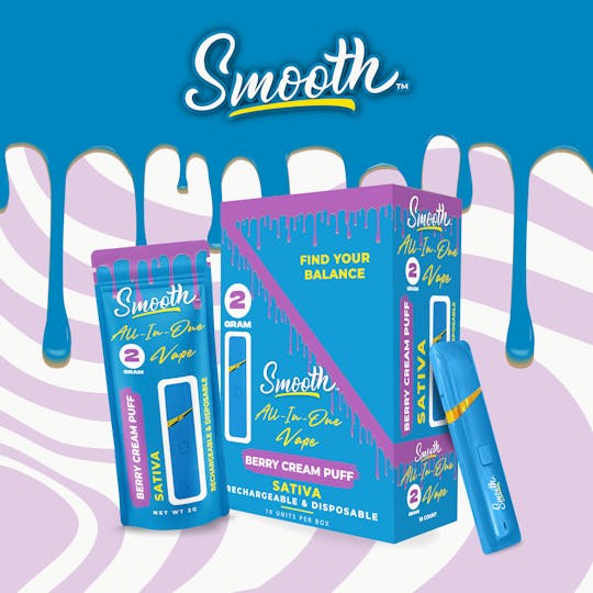 Smooth OKC - Berry Cream Puff - 2g Disposable - 1