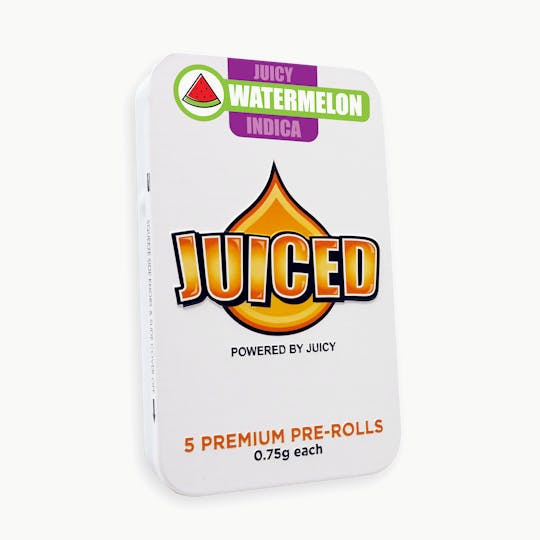 Juiced Powered By Juicy - Juiced Terp'd Pre-Rolls | Premium Flower + Kief | Watermelon 5-Pack - 1