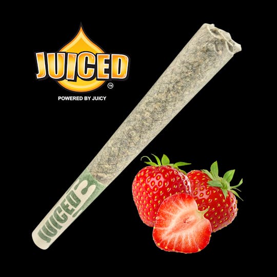 Juiced Powered By Juicy - Juiced Terp’d Pre-Rolls | Premium Flower + Kief | Strawberry Single .75g - 1