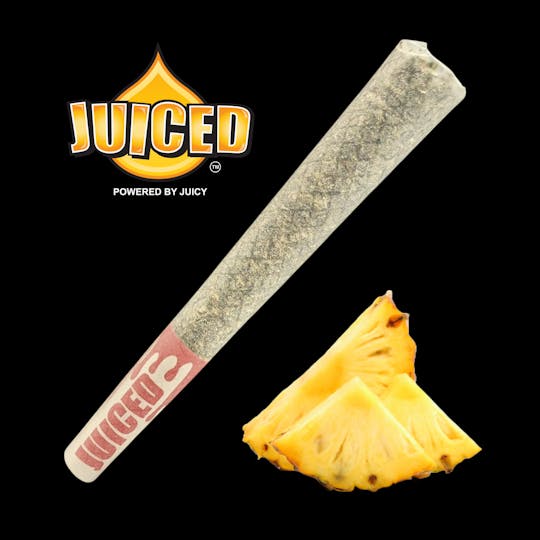 Juiced Powered By Juicy - Juiced Terp’d Pre-Rolls | Premium Flower + Kief | Pineapple Single .75g - 1