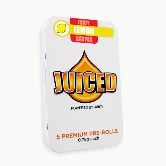 Juiced Powered By Juicy - Juiced Terp’d Pre-Rolls | Premium Flower + Kief | Lemon 5-Pack - 1