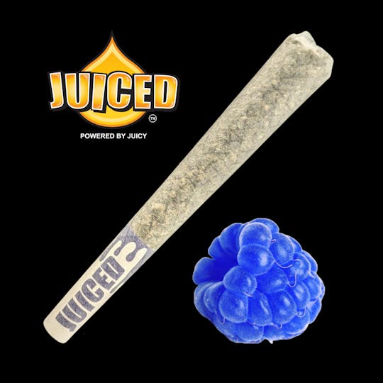Juiced Powered By Juicy - Juiced Terp’d Pre-Rolls | Premium Flower + Kief | Blue Razz Single .75g - 1