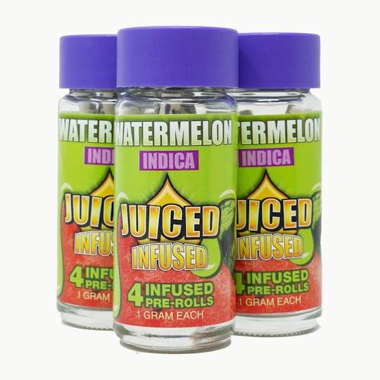 Juiced Powered By Juicy - Juiced Infused Pre-Rolls | Flower, Kief & Concentrate | Watermelon 4-Pack - 1
