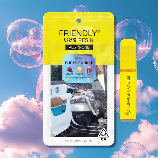 Friendly Brand - Purple Urkle 1g Live Resin all-in-one - 1