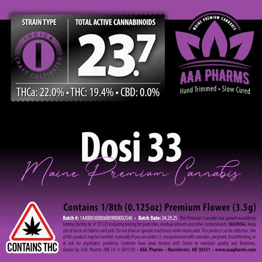 AAA Pharms - Dosi 33 - Premium Flower - 1