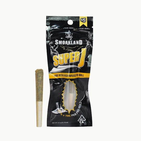 Smoakland - Super Jay - Banana Runtz (H) Infused Pre-roll - 0.5g - 1