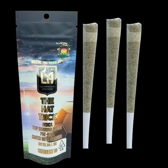 Crème De Canna - Creme De Canna -The Hat Trick -Infused Pre Roll-Sherbert OG- 3g (I) 4079 - 1