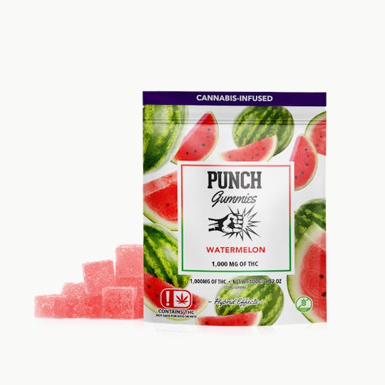 Punch Edibles & Extracts - Watermelon Extreme Gummies 1,000mg (OK) - 1