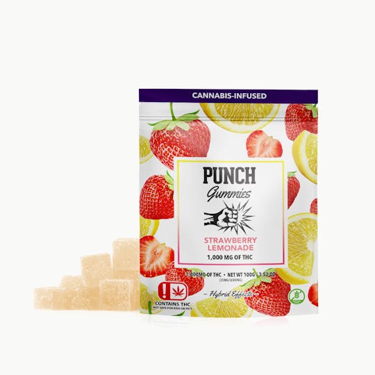 Punch Edibles & Extracts - Strawberry Lemonade Extreme Gummies 1,000mg (OK) - 1