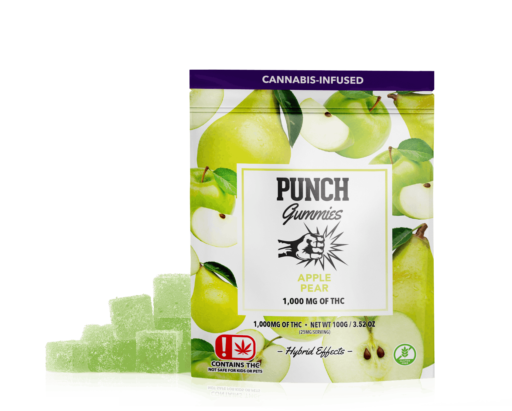Punch Edibles & Extracts - Apple Pear Extreme Gummies 1,000 (OK) - 1