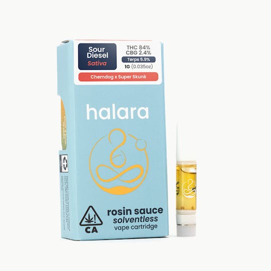 Halara - Solventless Rosin Sauce - Sour Diesel Vape 1G Cartridge - 1