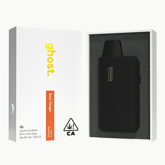 ghost. - 1g Sour Tangie Live Resin All-In-One Vape - 1