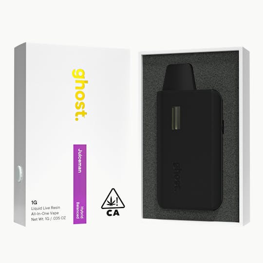 ghost. - 1g Juice Man Live Resin All-In-One Vape - 1