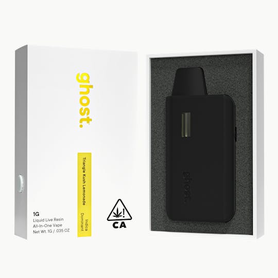ghost. - 1g Triangle Kush Lemonade Live Resin All-In-One Vape - 1
