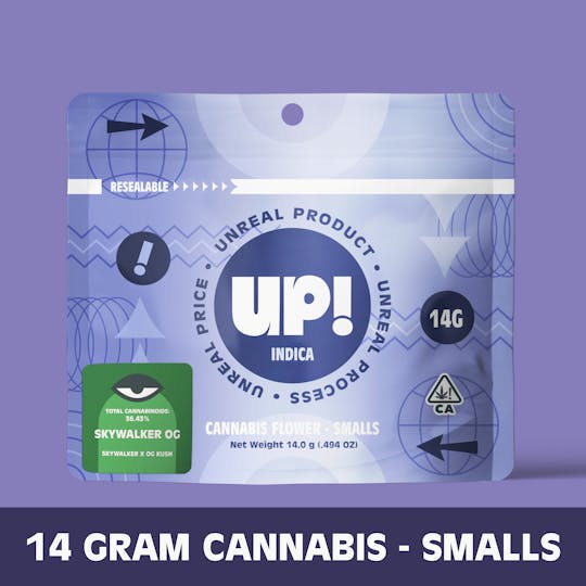 UP! - Skywalker OG Greenhouse (Indica) Cannabis Smalls 14g - 1