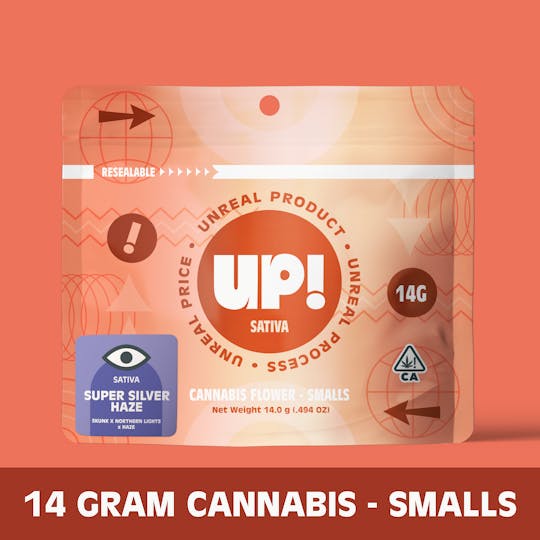 UP! - Super Silver Haze Greenhouse (Sativa) Cannabis Smalls 14g - 1