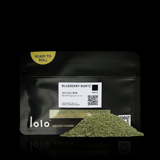 lolo - Blueberry Runtz | Indoor Kief Infused Ready To Roll | 14g - 1
