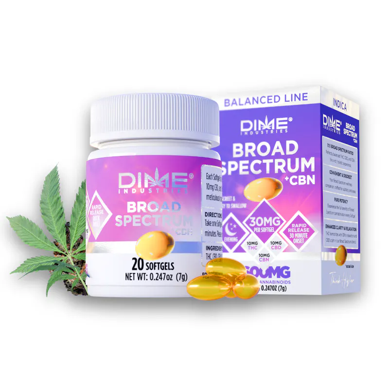 Dime Industries CBN Softgels "Evening" Balanced Line 20ct