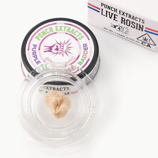 Punch Edibles & Extracts - Purple Sour Diesel Tier 3 Live Rosin Cold Cure Badder (1g) - 1